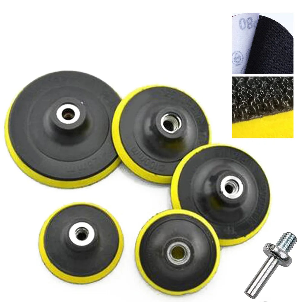 Self Adhesive Sanding Disc & Drill Rod 3"–7" Polishing Pad Sanding Disc Set Babs