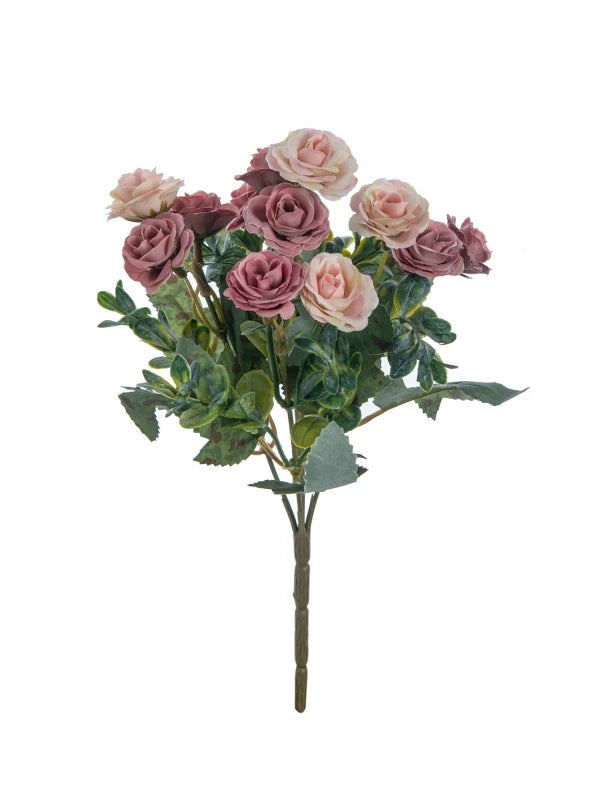 Silk Artificial Rose Bouquet for Wedding & Home Decor Artificial Flower Bouquet Babs Deep Pink 1pc