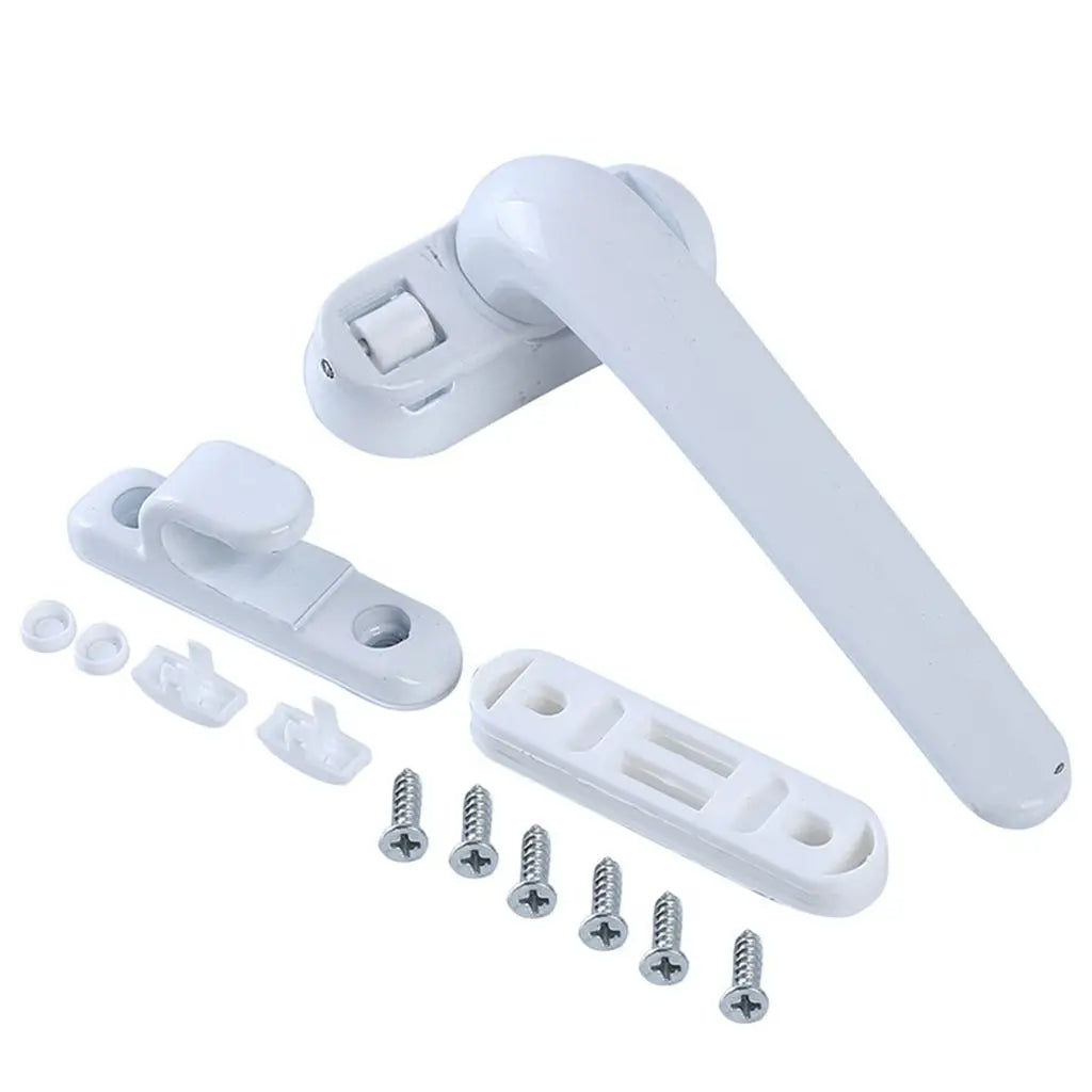 Aluminium Alloy Casement Window Handle Lock Set – Easy Install Window Handle Lock Babs white right