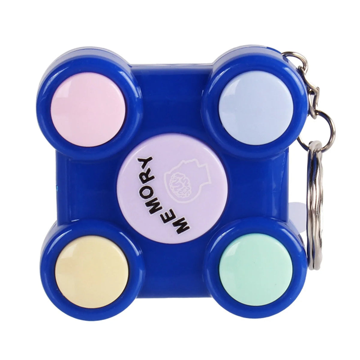 Mini Handheld Memory Game Console Keychain – 26 Games for Kids Handheld Game Keychain Babs Blue