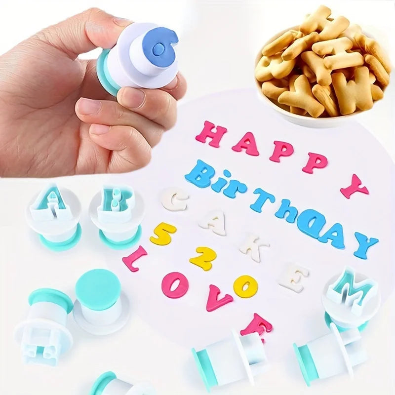 Alphabet Cookie Cutter Set – Letter Molds for Fondant & Biscuits Cookie Cutter Set Babs
