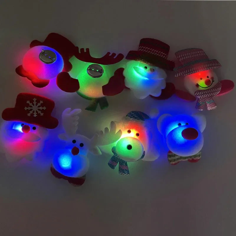 16PCS LED Flashing Brooch Pins – Glow Light-Up Party Badges LED Party Badges Babs