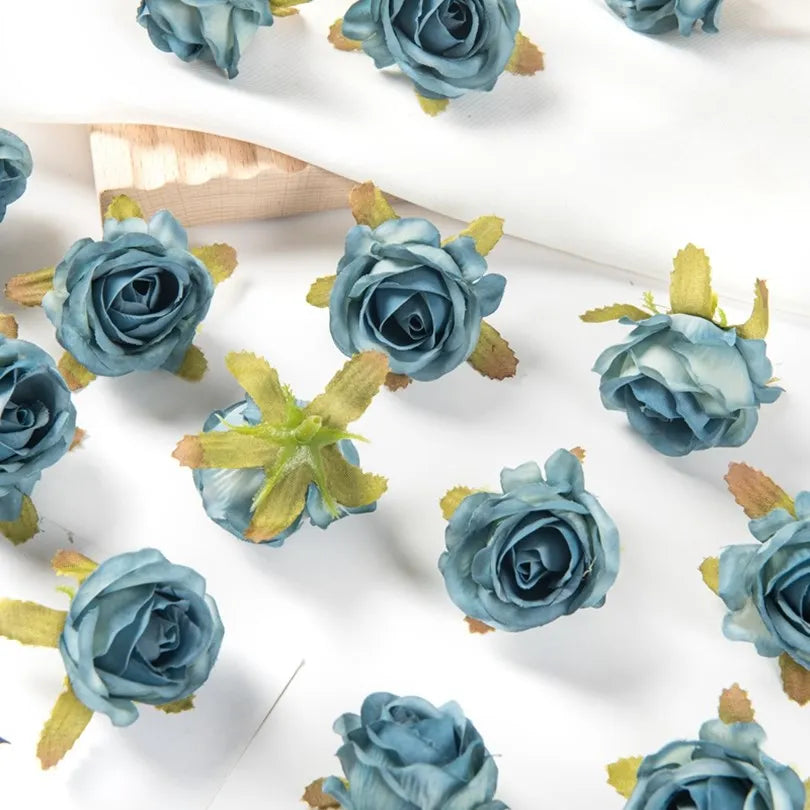Silk Rose Buds Artificial Flowers 30/100pcs – Wedding & Decor Artificial Silk Flowers Babs colour 8 30pieces