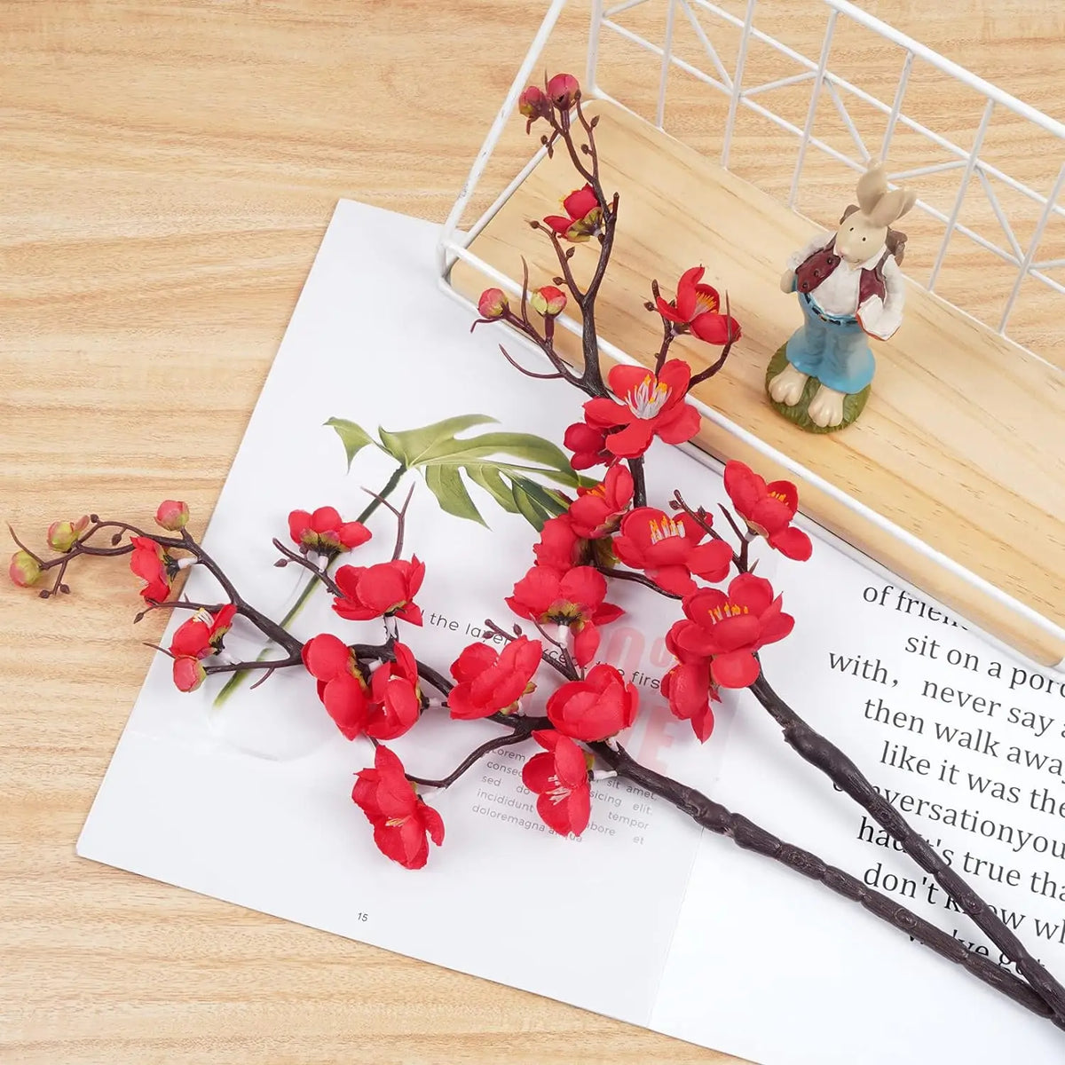 Artificial Silk Plum Blossom Branch – Spring Floral Décor Artificial Silk Branch Babs