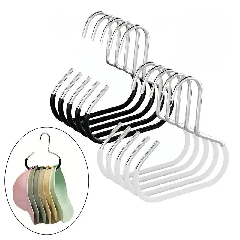 5-Pack Wall Mount Stainless Steel Hat Rack & Cap Organizer Hat Rack Organizer Babs