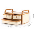 Bamboo Makeup Storage Drawers – Cosmetic Organizer Cosmetic Storage Drawers Babs Off-White