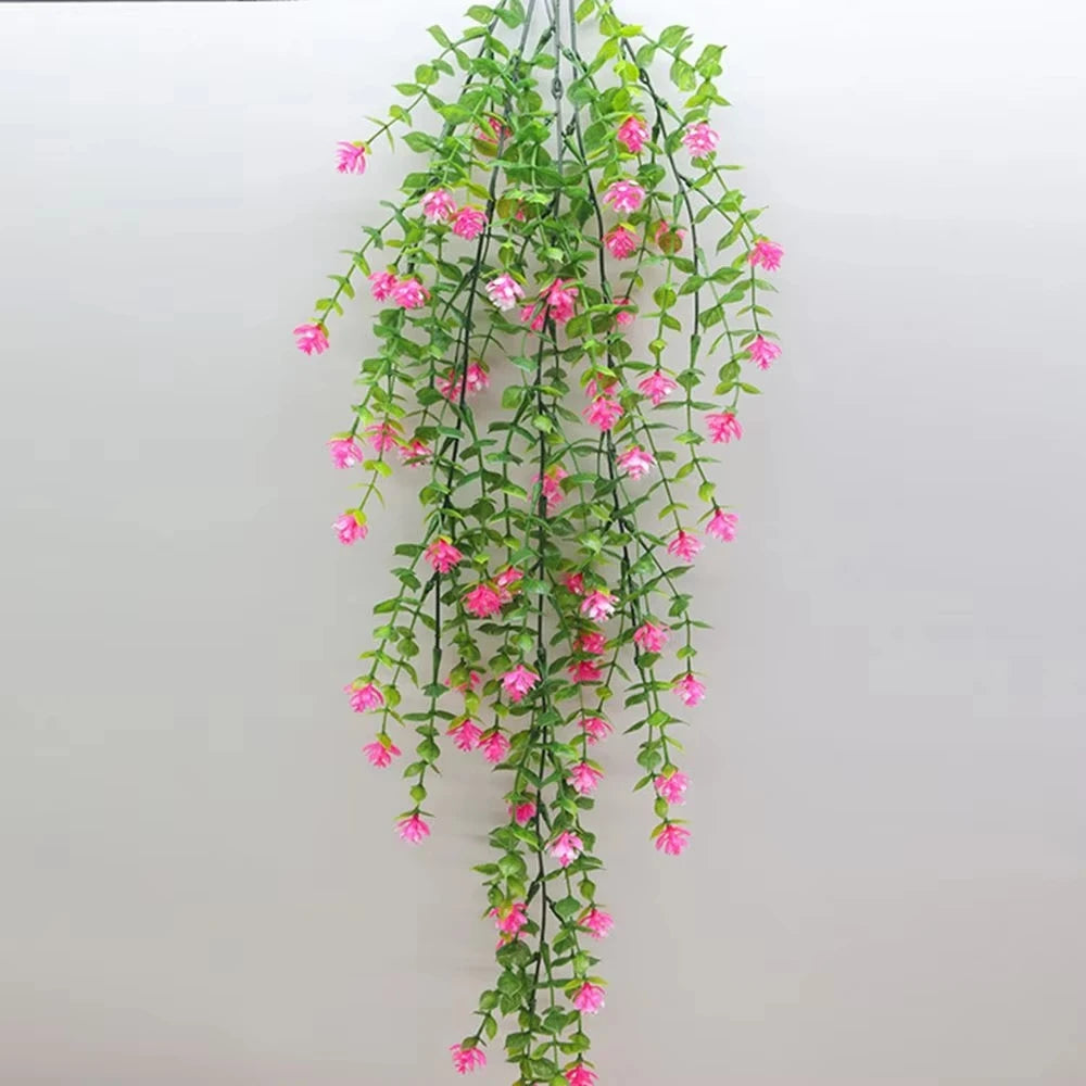 4-Pack UV Resistant Artificial Eucalyptus Hanging Vines Decor Artificial Hanging Vines Babs Pink 4pcs