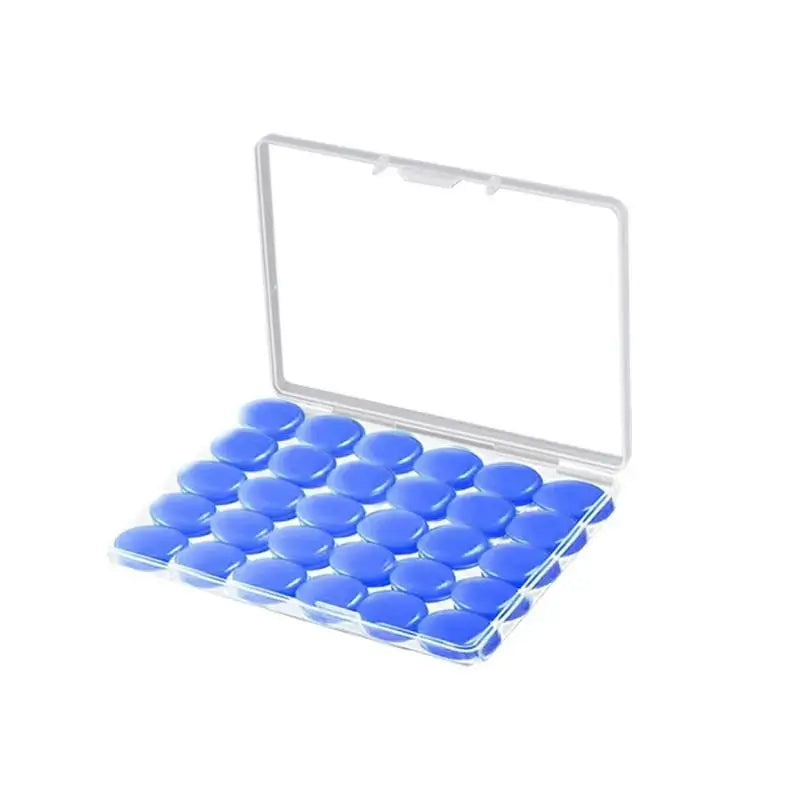30Pcs Moldable Silicone Earplugs 38dB – Sleep, Travel & Work Moldable Silicone Earplugs Babs Dark blue