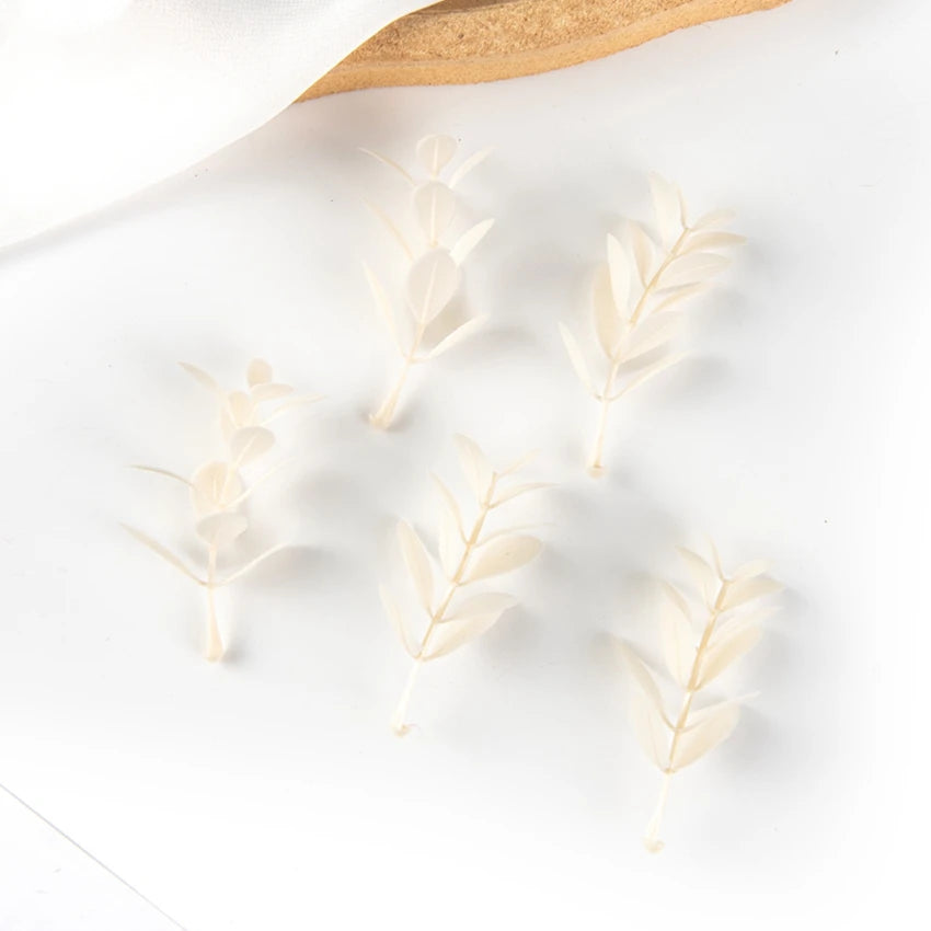 Artificial Leaf Stems – Wedding, Home & DIY Décor (10/20 Pcs) Artificial Leaf Stems Babs WHITE 10pcs