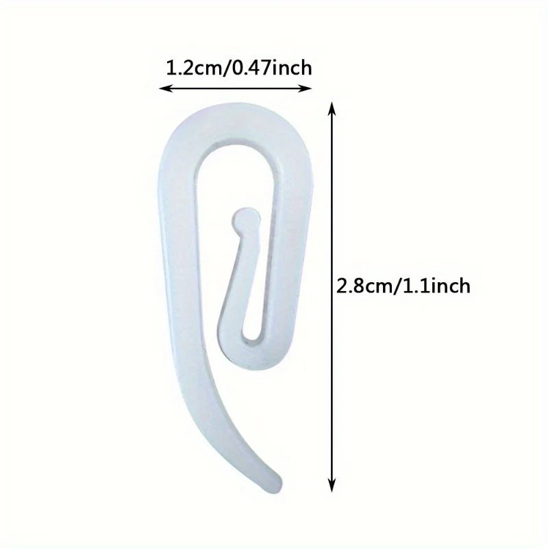 Modern White Plastic Curtain Hooks – Bean Sprout Design Curtain Hooks Babs