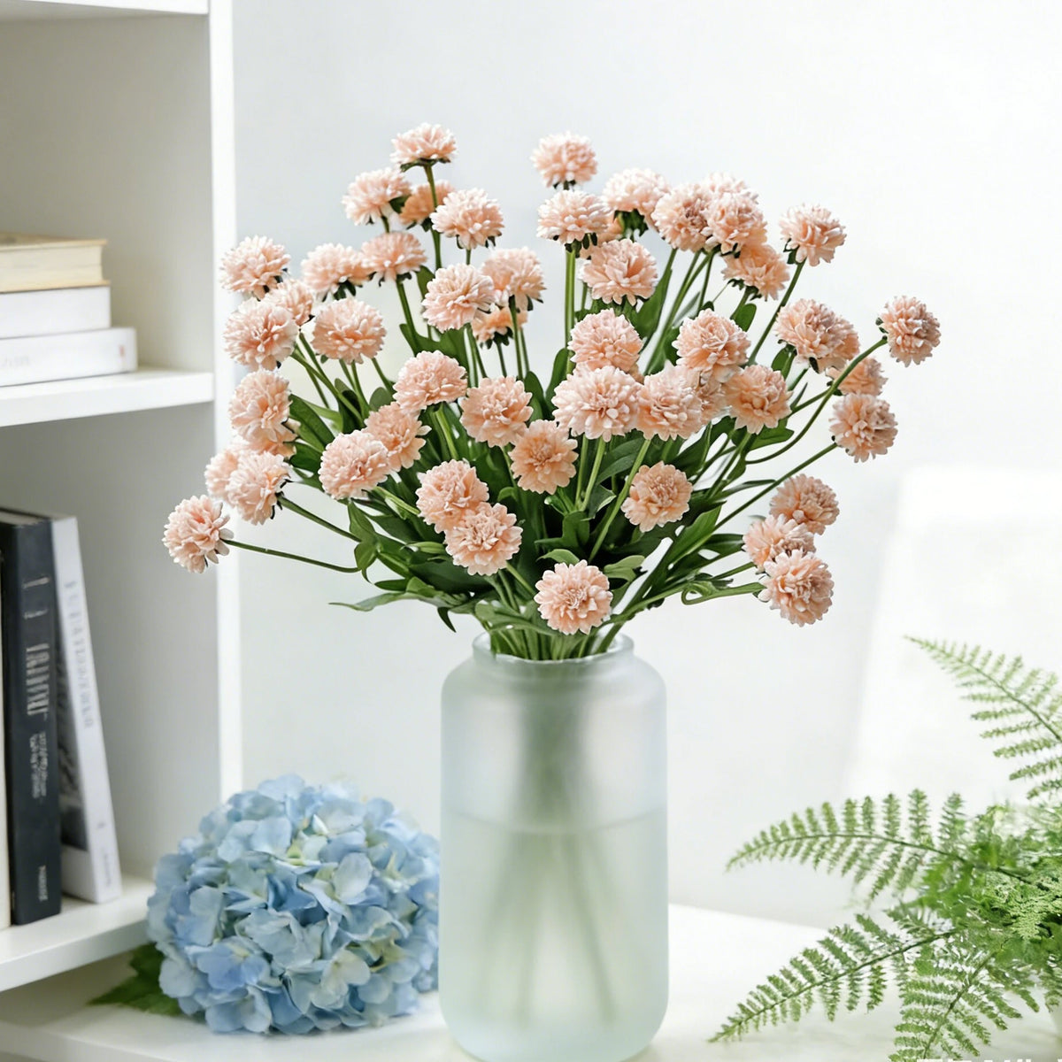 Silk Ball Chrysanthemum Artificial Flowers | Wedding & Home Decor Artificial Flowers Babs