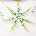 50pcs Artificial Plant Leaves for Wreaths, Wedding & Décor Artificial Leaves Babs Milky White