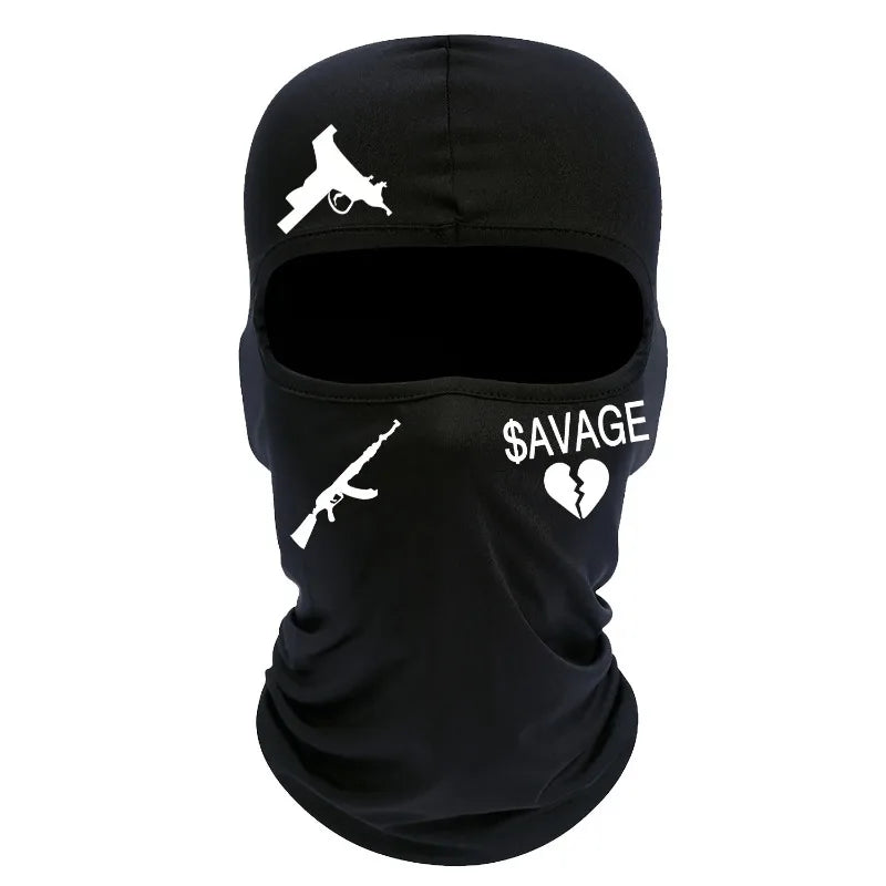 Full Face Balaclava Mask – Unisex Ski Cycling Outdoor Hood Balaclava Face Mask Babs black B One Size