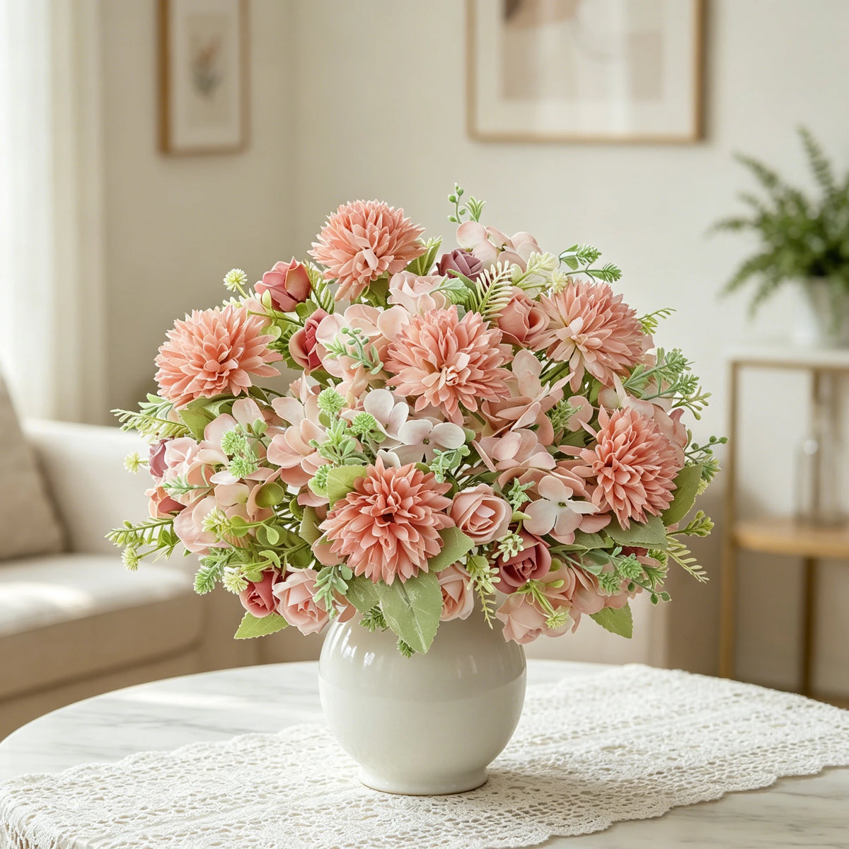 Artificial Silk Rose Bouquet – Wedding & Home Floral Décor Artificial Silk Flowers Babs