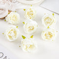 Silk Artificial Rose Heads 30 or 80 Pcs – Wedding & Home Décor Artificial Silk Flowers Babs WHITE 30 pieces