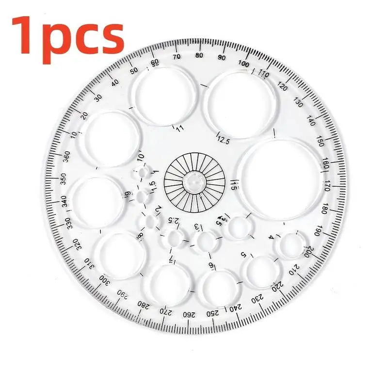 3-Piece Drafting Ruler Set – 360° Full Circle Protractor Drafting Ruler Set Babs