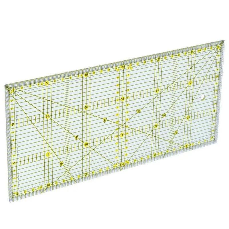 15x30cm Acrylic Quilters Ruler – Double Color Grid & Angle Lines Quilting Ruler Babs