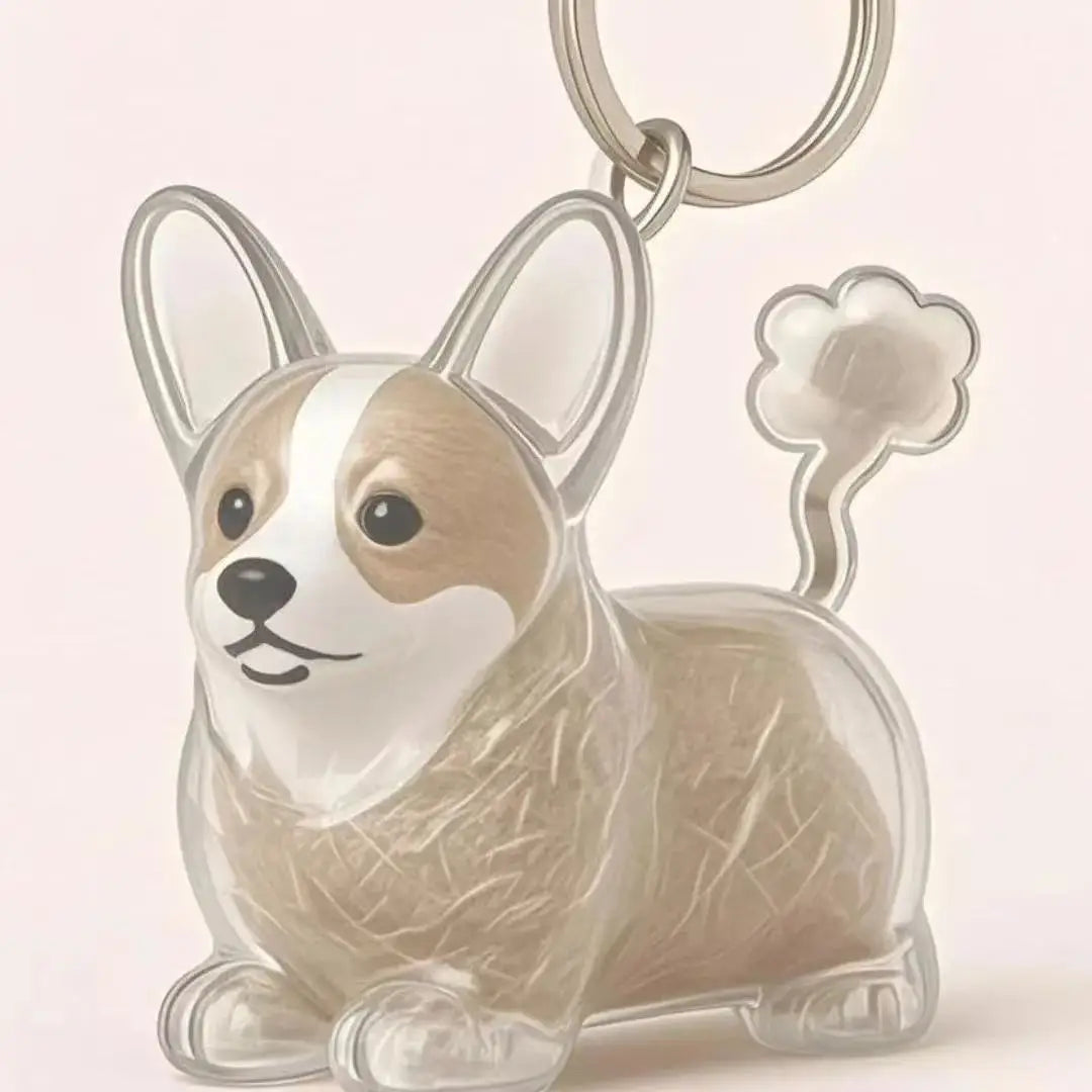 Pet Dog Hair Keepsake Keychain – Transparent Storage Capsule Pet Keepsake Keychain Babs F