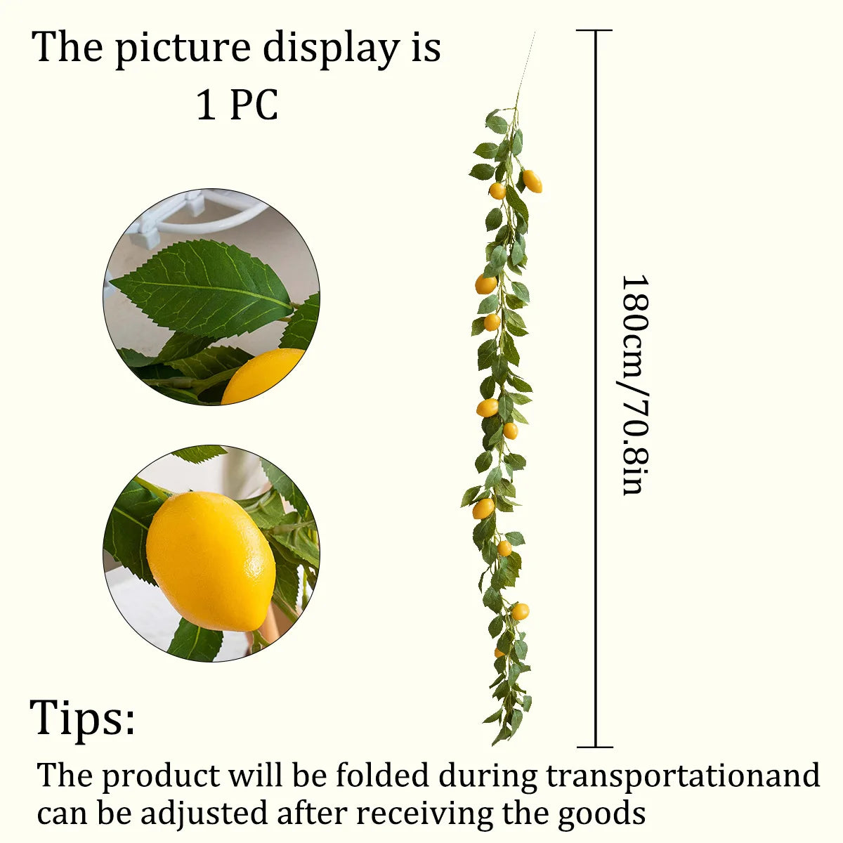 Artificial Lemon Garland Wreath – Home & Party Décor Artificial Flower Garland Babs 128 fork