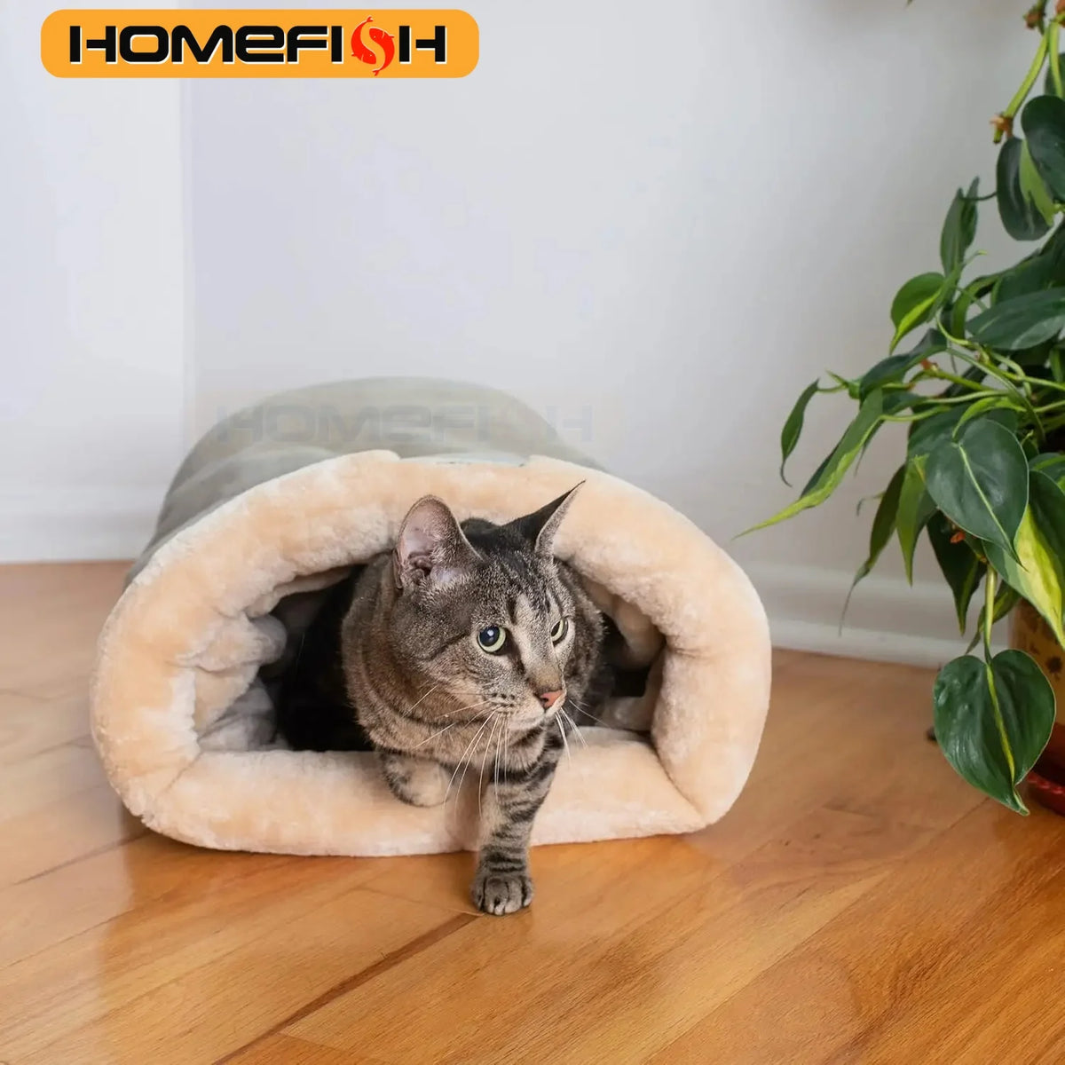 Warm Semi-Enclosed Cat Sleeping Bag – Machine Washable Pet Nest Cat Sleeping Bag Babs