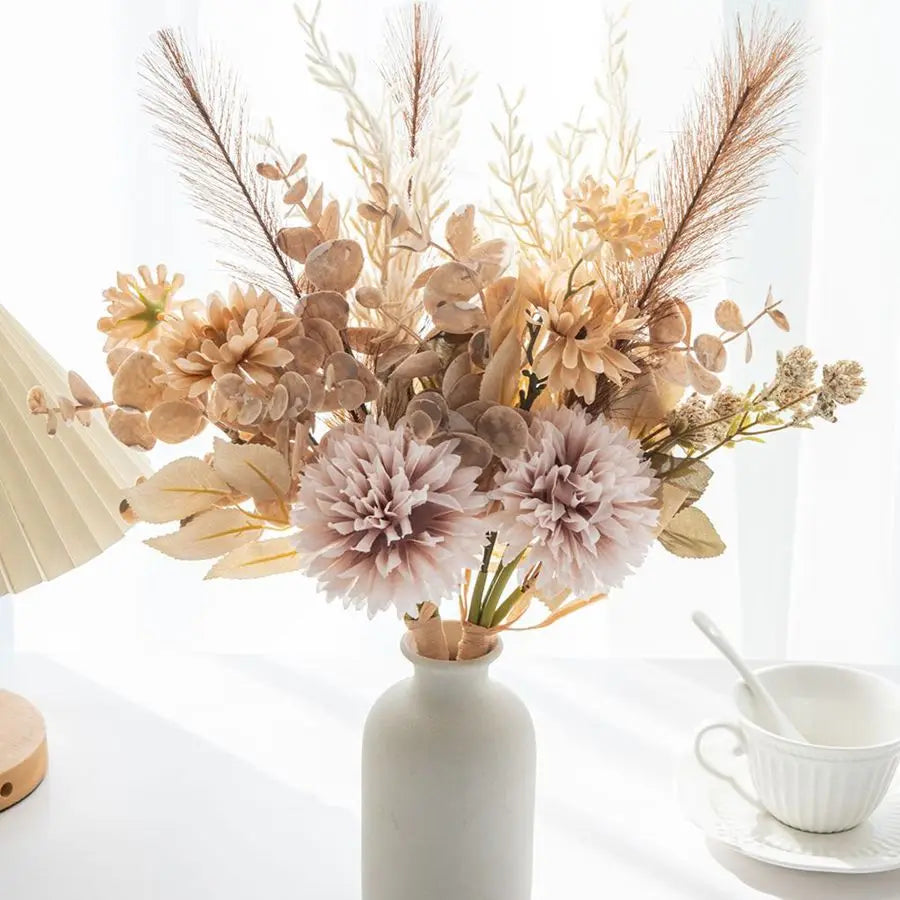 Artificial Silk Chrysanthemum Bouquet | Wedding & Home Decor Artificial Flower Bouquet Babs