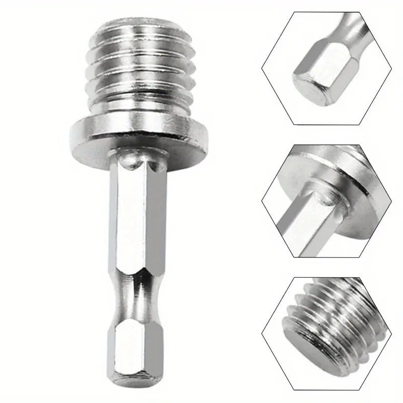 1/4" Hex Shank M14 Drill Adapter for Angle Grinder – 10 Pack Drill Adapter Babs