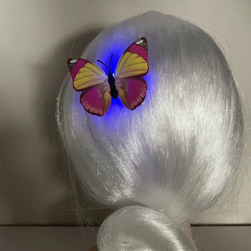 Flashing Butterfly Hair Clips – LED Party & Cosplay Accessory LED Hair Clips Babs