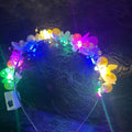 LED Crown Princess Headband – Flashing Glow Crystal Party Headwear LED Party Headband Babs colors lights