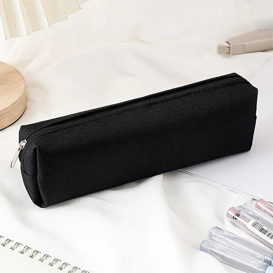Canvas Pencil Case – Portable Solid Color Stationery Pouch Pencil Case Babs