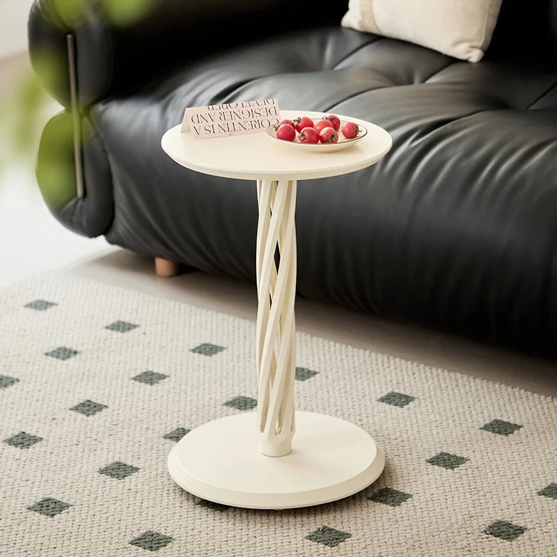 Modern Round Wooden Side Table – Minimalist Bedside Coffee Table Wooden Side Table Babs