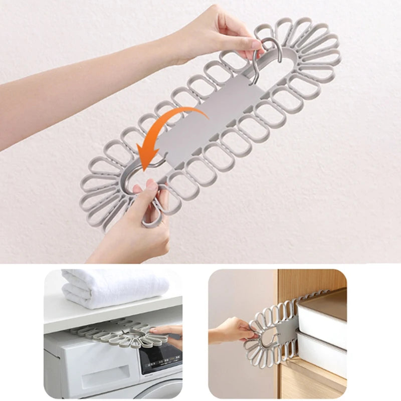 Folding Socks Drying Rack 32 Clips – Space-Saving Hanger Folding Drying Rack Babs