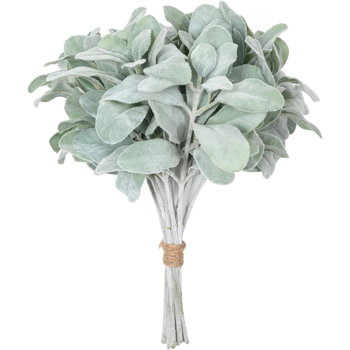 3/6Pcs Faux Lamb's Ear Greenery Stems for Wedding & DIY Crafts Artificial Greenery Stems Babs green 3 pcs