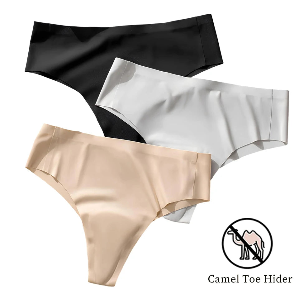 3-Pack Seamless Camel Toe Proof Thongs for Gym & Leggings Women's Seamless Thongs Babs