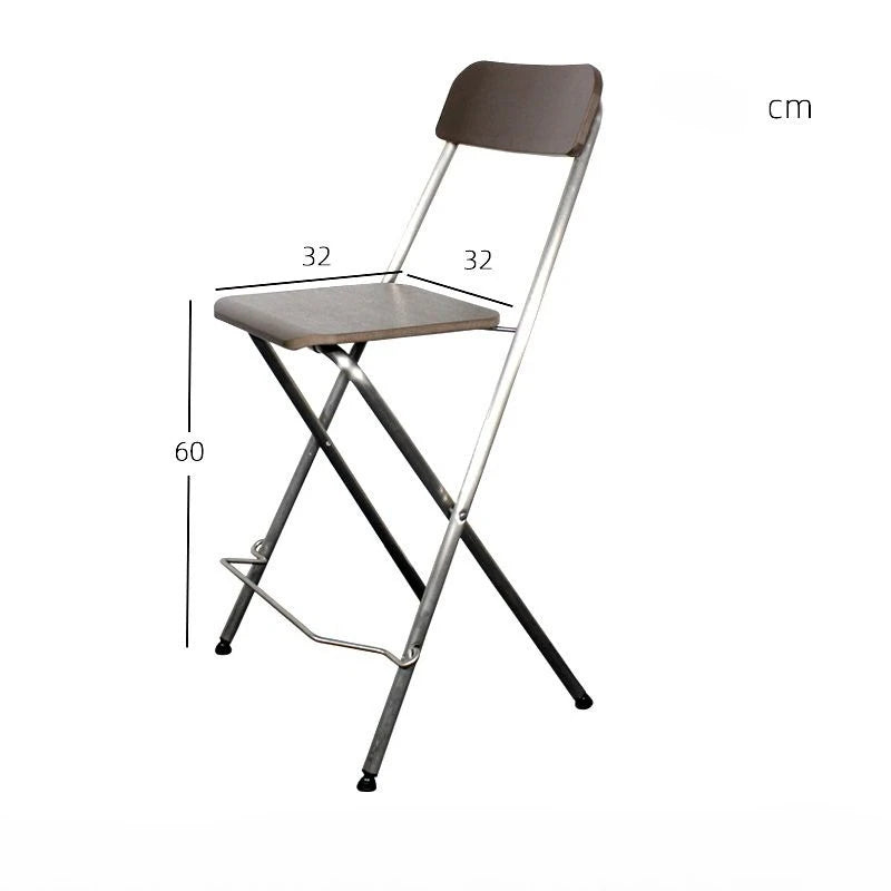 Oeny Folding Bar Stool – Minimalist Stainless Steel High Chair Folding Bar Stool Babs 60cm