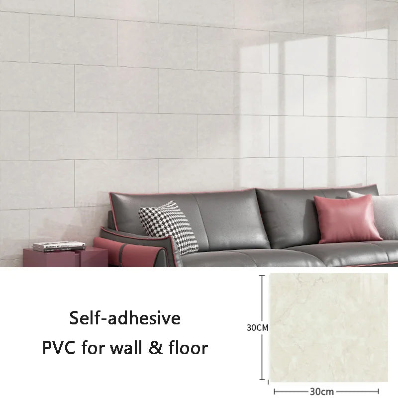 10pcs PVC Marble Tile Wall Stickers – Waterproof Self-Adhesive Decal Wall Tile Stickers Babs 6005 10pcs