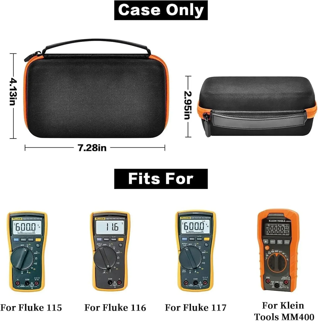 Hard Carrying Case for Klein & Fluke Digital Multimeters Multimeter Carrying Case Babs