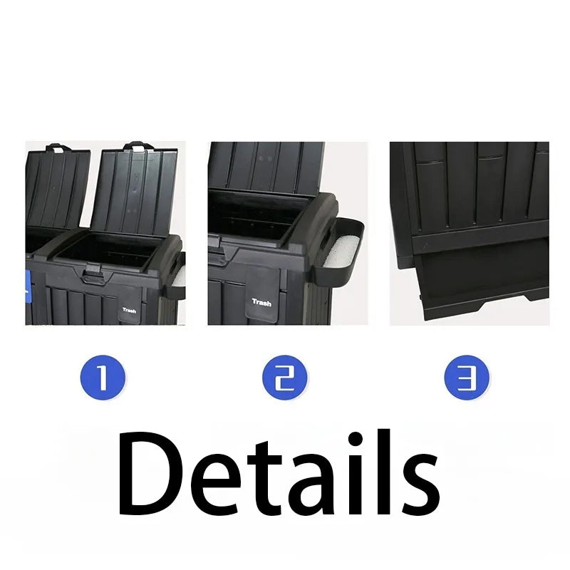 Large Outdoor Rectangular Trash Can with Lid – Commercial Bin Outdoor Trash Can Babs