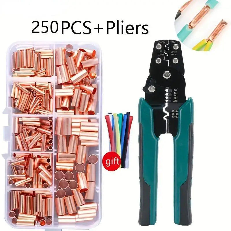 4-in-1 Crimping Pliers Wire Stripper Cutter Terminal Tool Set Crimping Pliers Set Babs 1set