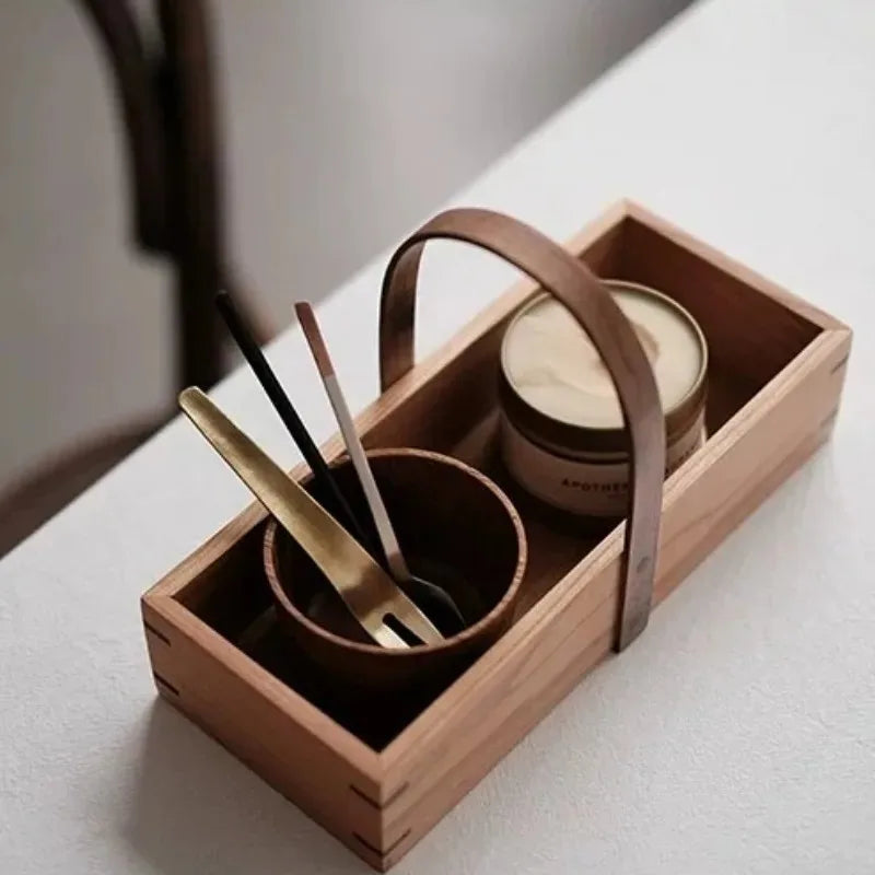 Wooden Desktop Storage Basket – Luxury Bedroom Organizer Wooden Storage Basket Babs