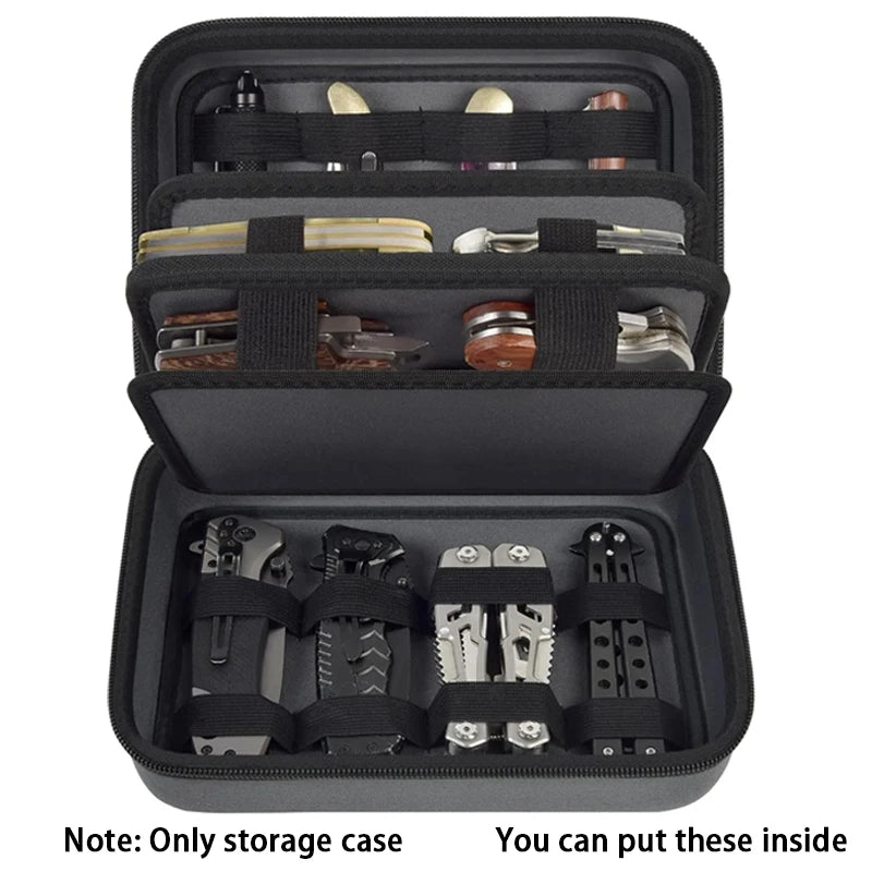 Pocket Knife Display Case – 32-Slot Folding Knife Organizer Knife Display Case Babs DARK GRAY