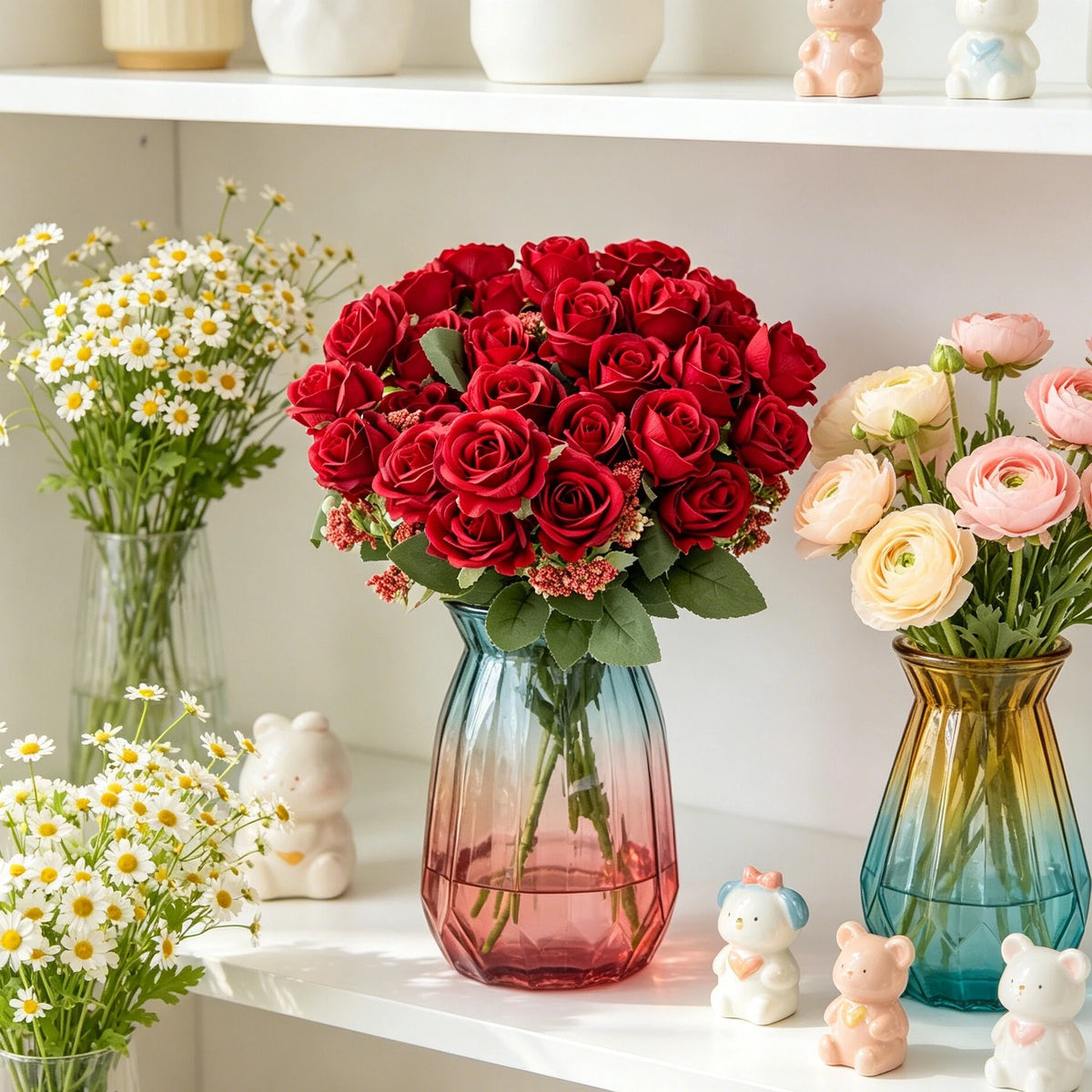 Artificial Silk Rose Bouquet – Wedding & Home Décor Artificial Flower Bouquet Babs