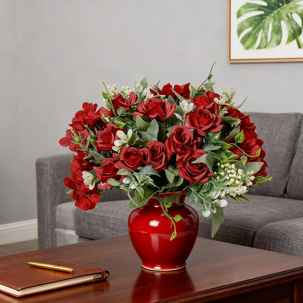 Silk Gardenia Hydrangea Artificial Flower Bouquet | Home & Wedding Artificial Flower Bouquet Babs