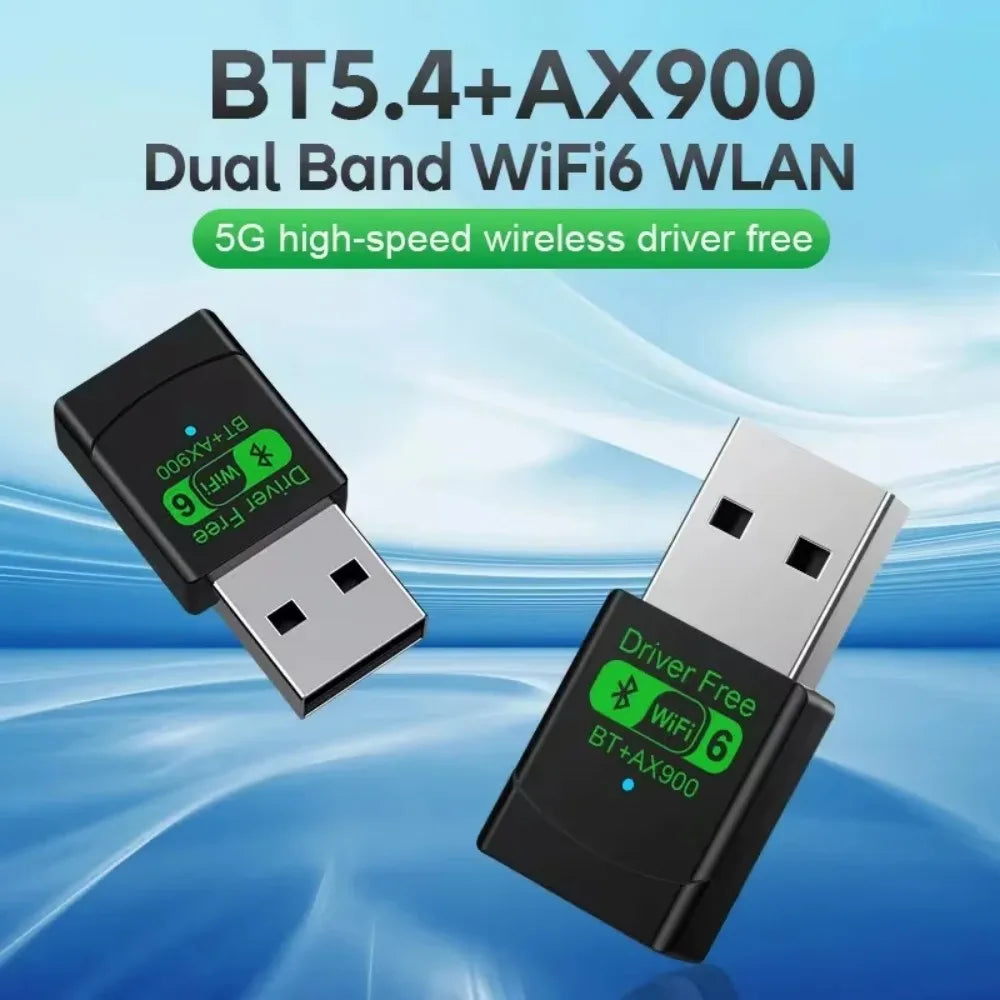 KEBIDUMEI AX900 USB WiFi 6 Bluetooth 5.4 Dual Band Adapter USB WiFi Adapter Babs