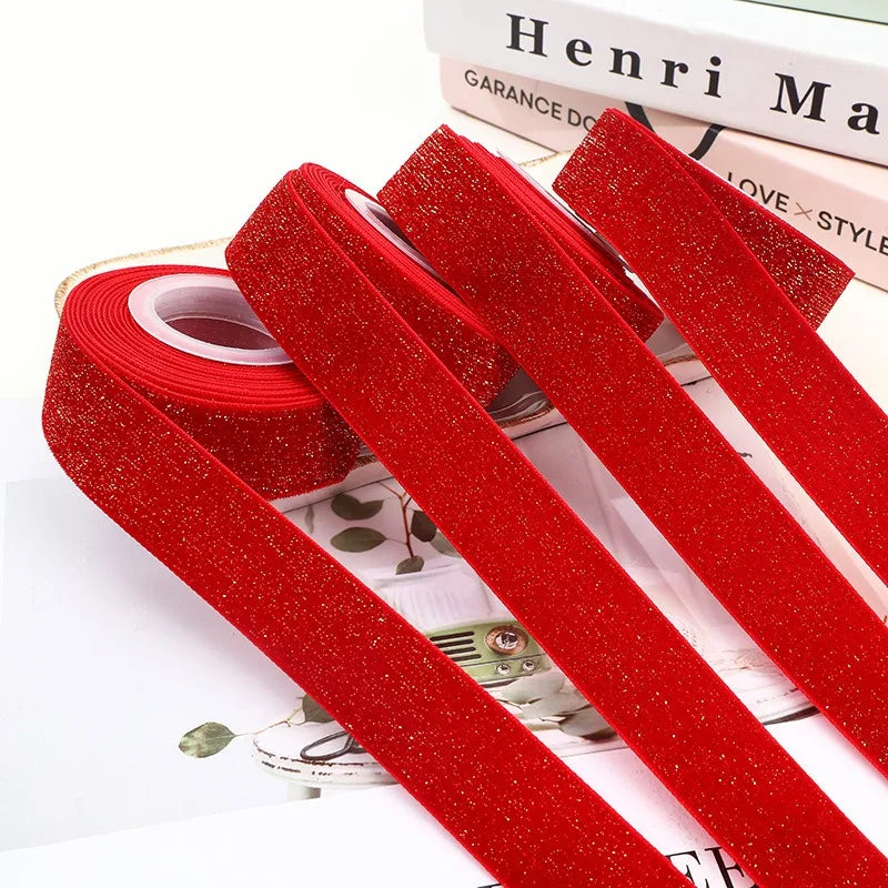 5m Red Silk Ribbon for Christmas, Gift Wrapping & DIY Crafts Decorative Craft Ribbon Babs