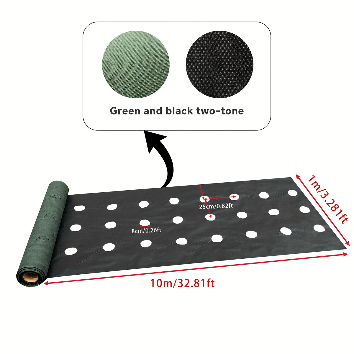 Perforated Weed Barrier Cloth – Breathable Non-Woven Garden Fabric Weed Barrier Fabric Babs