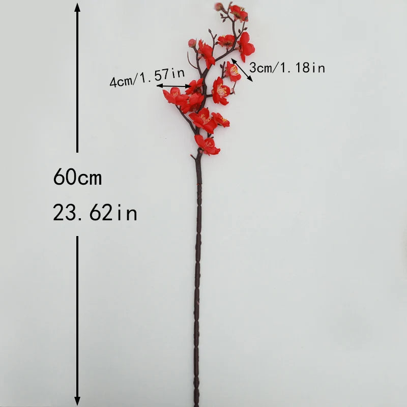 60CM Artificial Silk Plum Blossom Branch | Home & Wedding Decor Artificial Flower Branch Babs