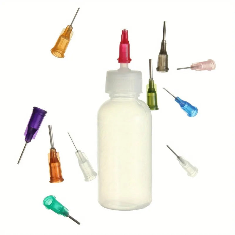 2-Pack Needle Dispenser Bottles 30ml & 50ml + 22 Needles Dispensing Bottle Set Babs