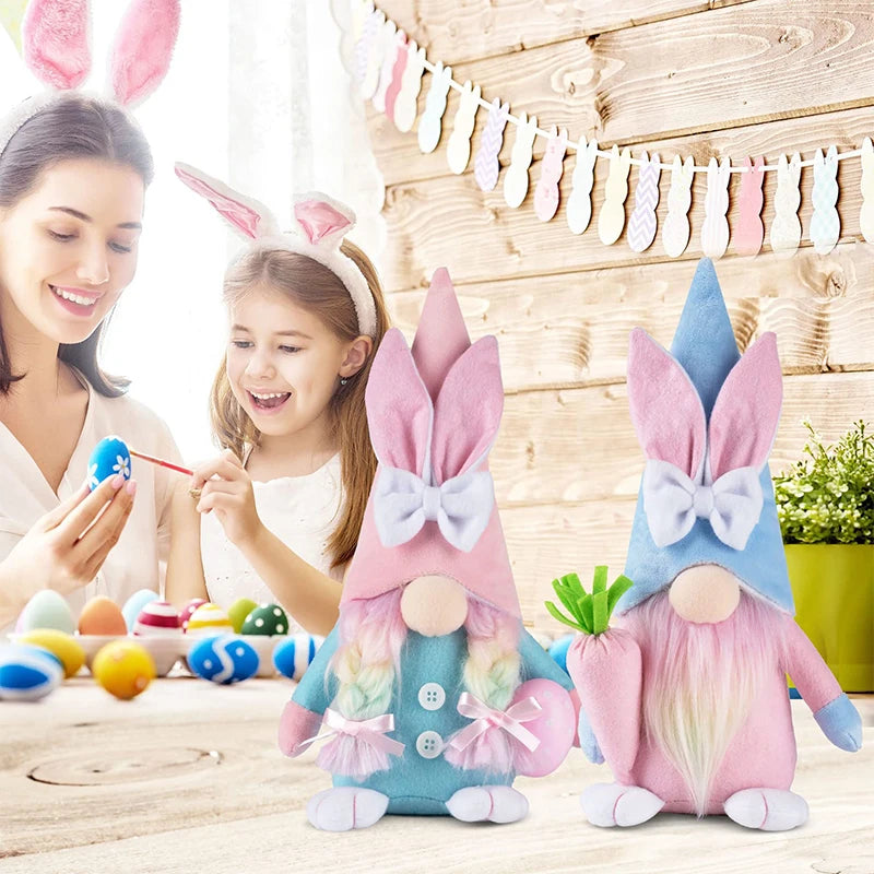 Easter Faceless Gnome Rabbit Doll – Spring Bunny Ornament Easter Gnome Ornament Babs