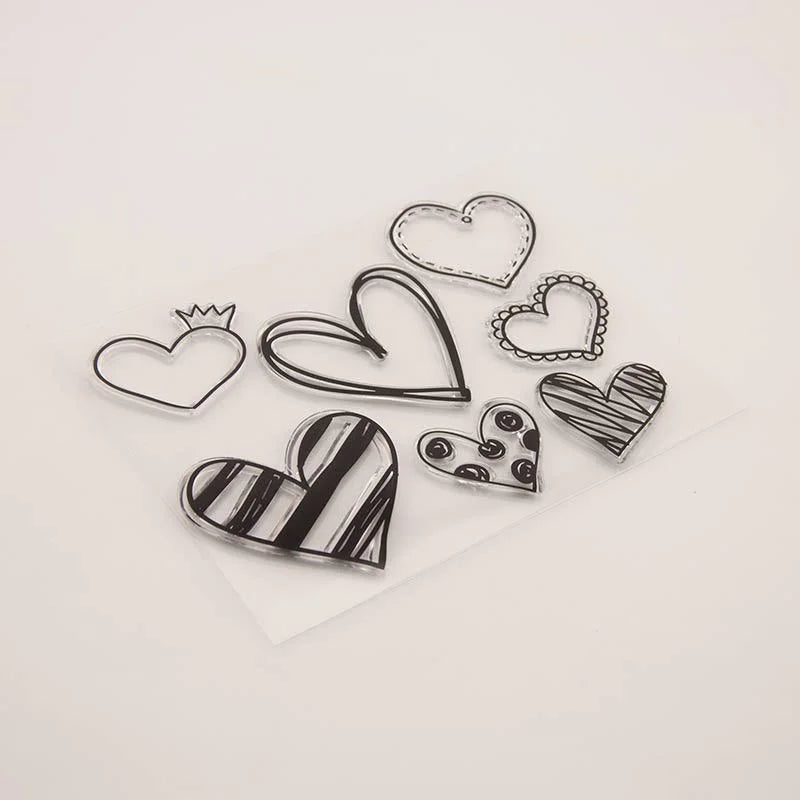 Love Heart Clear Silicone Cling Stamp for Scrapbooking DIY Silicone Cling Stamp Babs