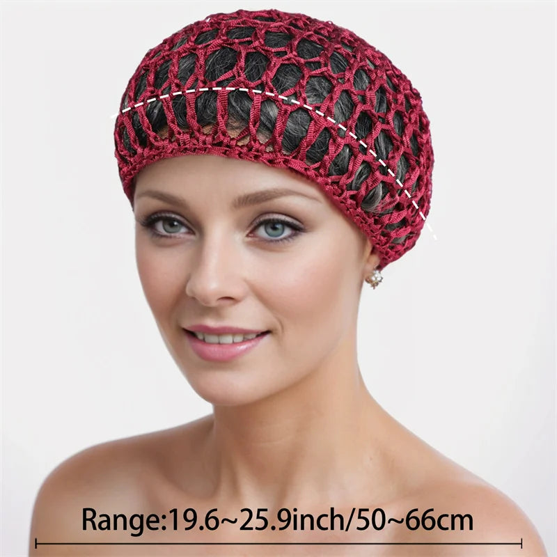 Knitted Mesh Hair Net Cap – Lattice Hair Wrap for Styling Mesh Hair Net Cap Babs